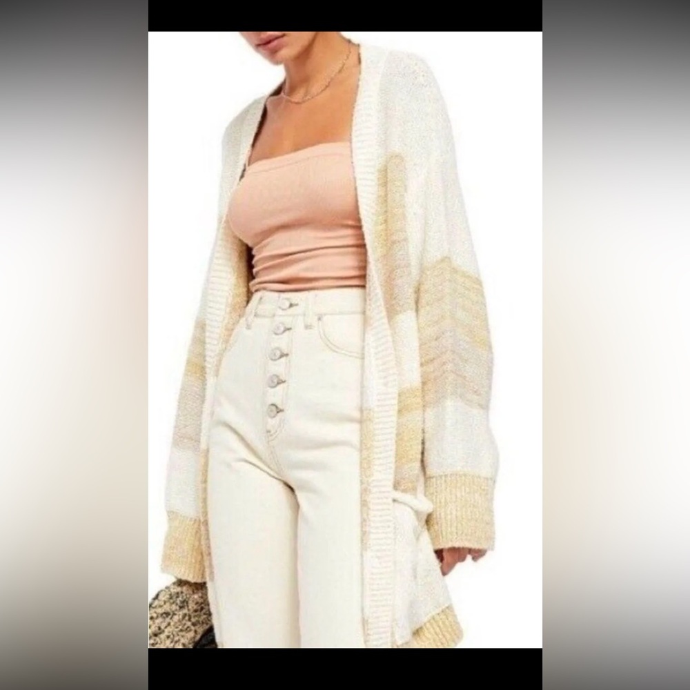 We The Free Cream and Tan wide leg 28